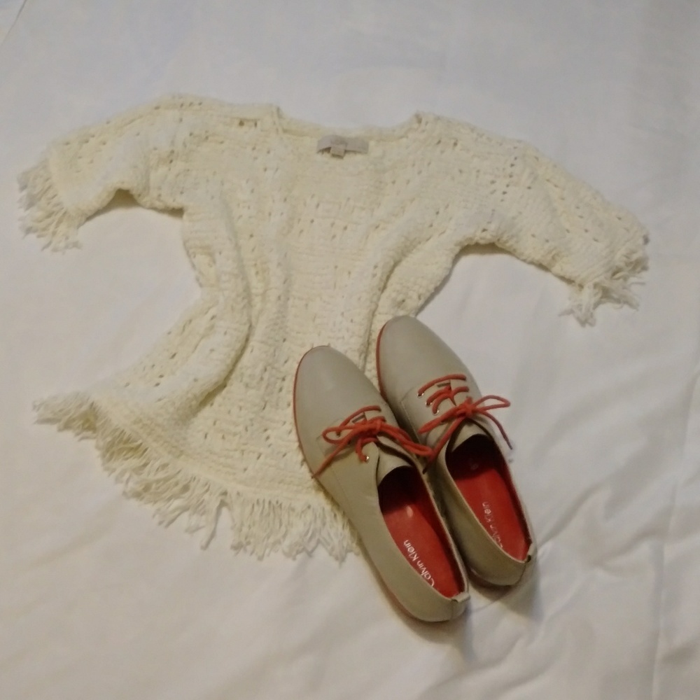 Women's Loafers, Grey with Orange detail